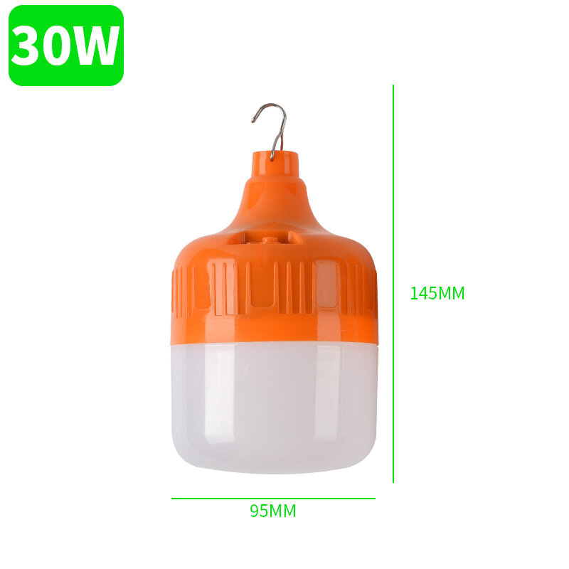 ナイトマーケット用省エネLED電球、充電式、高輝度、緊急、屋外、ワイヤレス、家庭