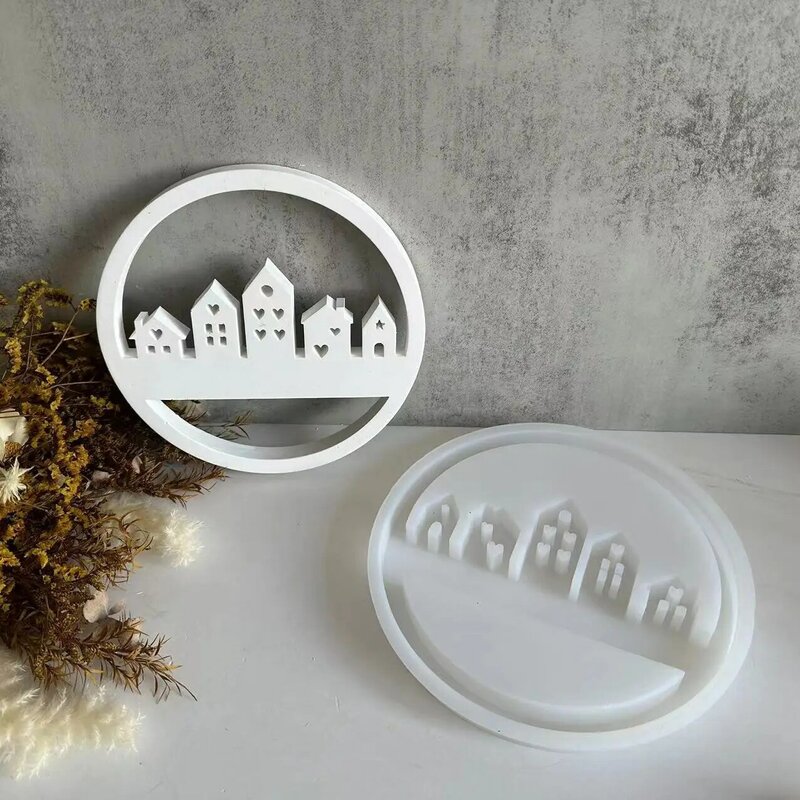 House Listing Decora Silicone Molds Gypsum Concrete Moulds Casting Molds Home Decoration Resin Mold Casting Aromatherapy Mould