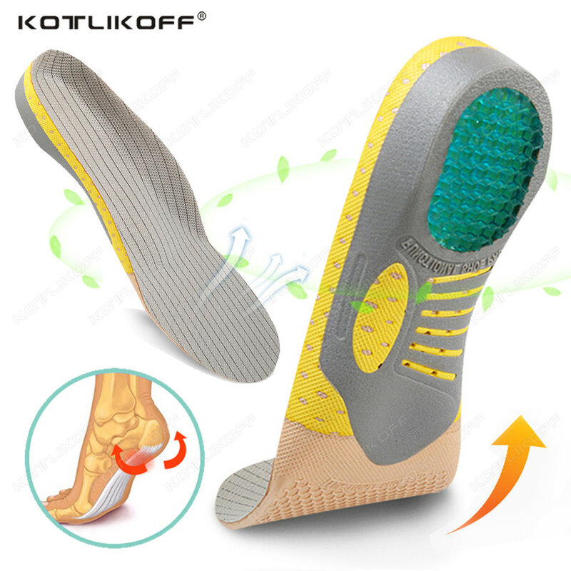 Plantillas de Gel ortopédicas para la salud del pie, almohadilla de suela plana para zapatos, almohadilla de soporte de arco para fascitis Plantar, Unisex
