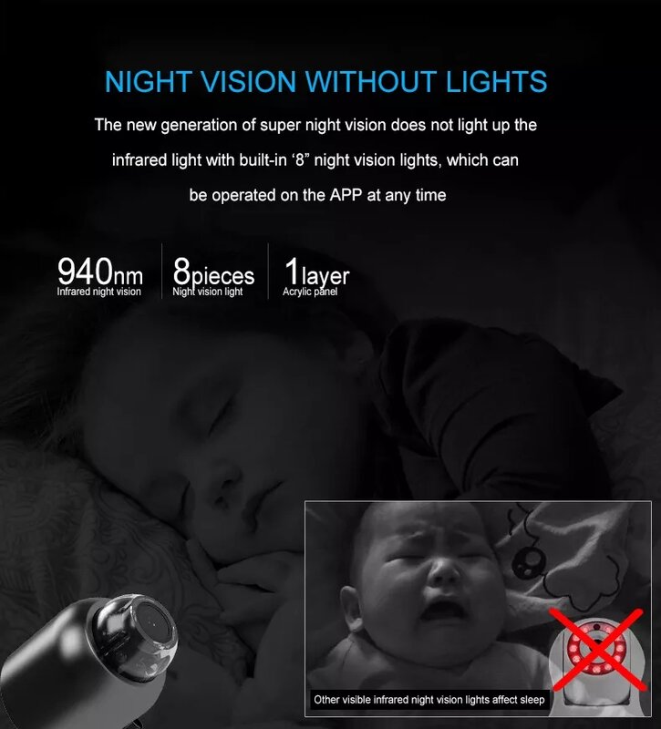 HD 1080P Mini kamera wi-fi Night Vision detekcja ruchu wideo kamera do domowego systemu alarmowego kamery nadzoru niania elektroniczna Baby Monitor kamera IP