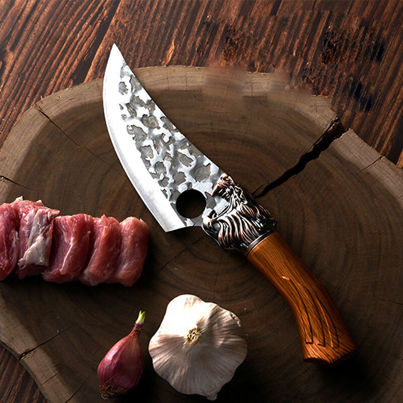 Cuchillo de acero inoxidable para deshuesar carne, cuchillo de cocina forjado a mano, cuchillos de Chef, cuchillos de pescado para acampar, cuchillo de carnicero