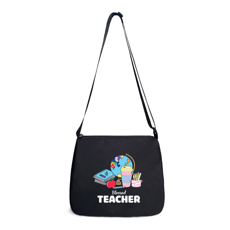 Teach Love Inspire Print Shoulder Bag Women Lightweight Adjustable Messenger Bag Techer Gift Fashion Trend Women Underarm Bags