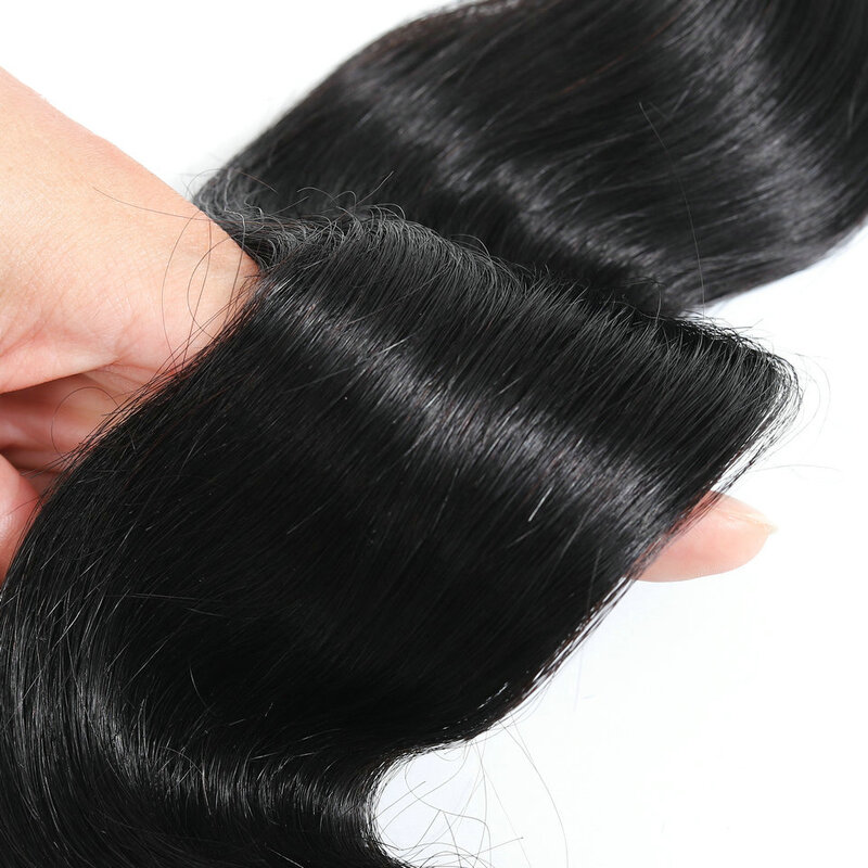 NextFace-mechones de pelo ondulado brasileño, extensiones de cabello humano Natural, 10A, 10a