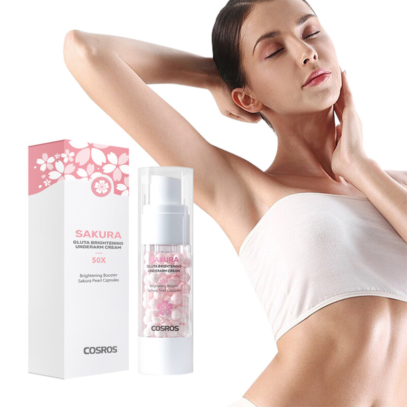 30g Sakura Gluta Brightening Pearl Capsules Underarm Cream Cosros  Whitening Cream Skin Care Booster Beauty Health