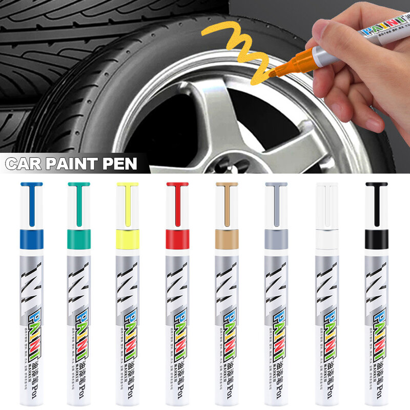 Rysik do naprawy samochodów Auto Touch Up Marker z farbą wypełnienie Remover opona pojazdu Marker do malowania wyczyść zestaw do stylizacji samochodów Scratch Fix Care