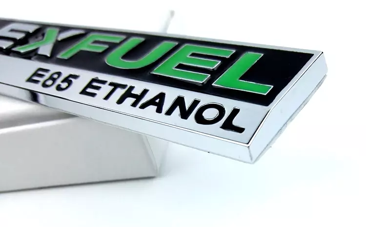 Mobil FLEX FUEL E85 Etanol Stiker Mobil untuk Kendaraan Energi Bersih Bodi Logam Auto Truk FLEXFUEL Decal Logam 3D