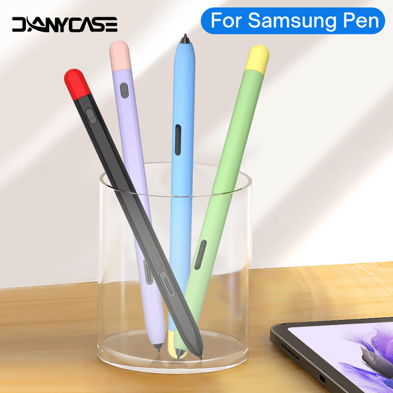 Estojo de silicone para Samsung, Stylus Touch Pen Cover, Capa de manga de proteção antiderrapante, Tab S7 FE S8 Plus S9 Ultra S6 Lite