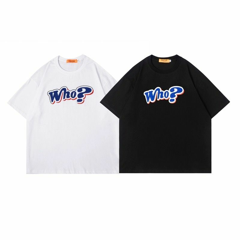 Camiseta de algodón con estampado de calle para hombre y mujer, camisa de media manga con personalidad coreana, americana, retro, versátil, informal, y2k