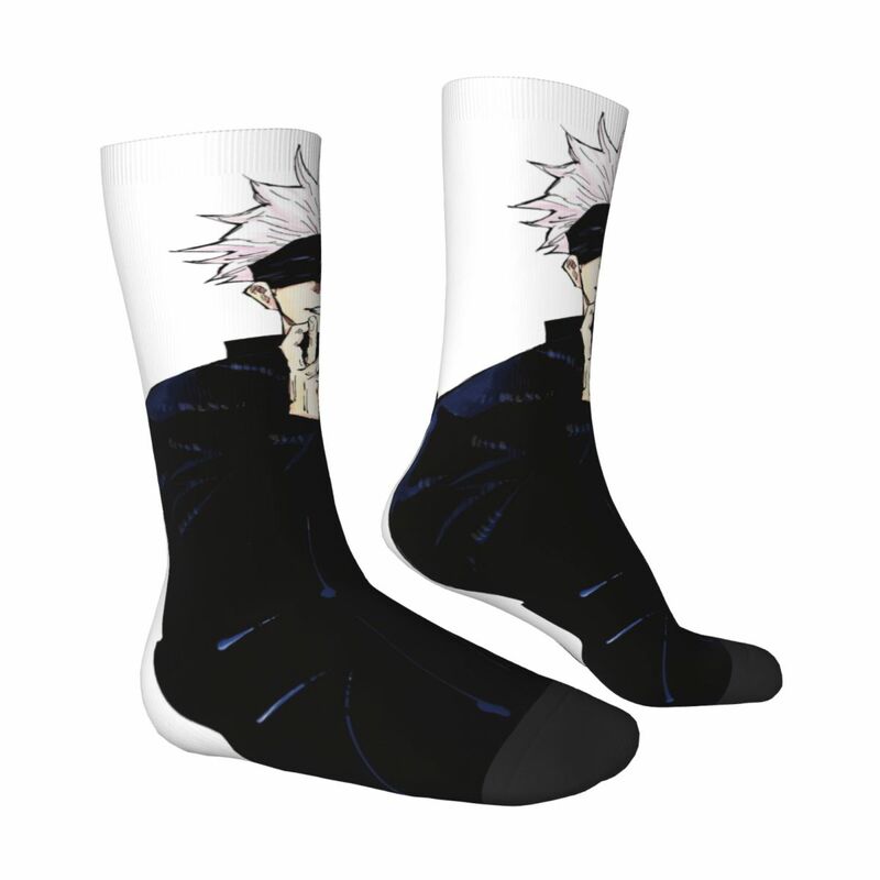 Kaus kaki Anime Jujutsu Kasen, kaus kaki uniseks tahan angin motif 3D kaus kaki bahagia gaya jalanan