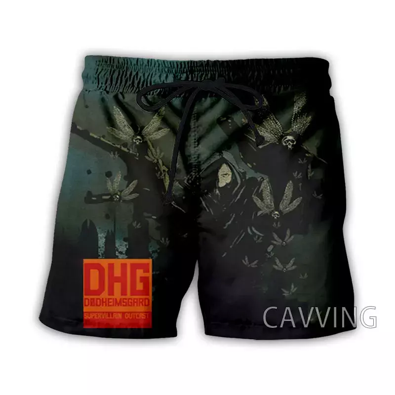 CAVVVING-Shorts de praia Quick Dry para homens e mulheres, Daheimgard estampado em 3D, streetwear rock, verão