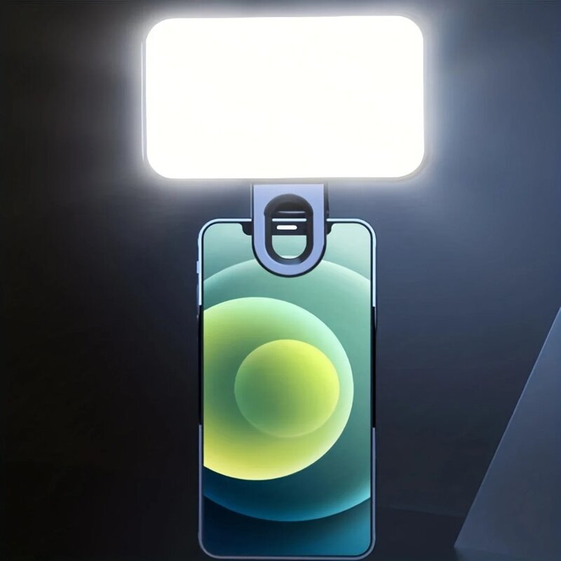 Luz LED de relleno de Selfie RGB ajustable, Clip de teléfono móvil, brillo recargable, fotografía, iluminación portátil para cámara y portátil