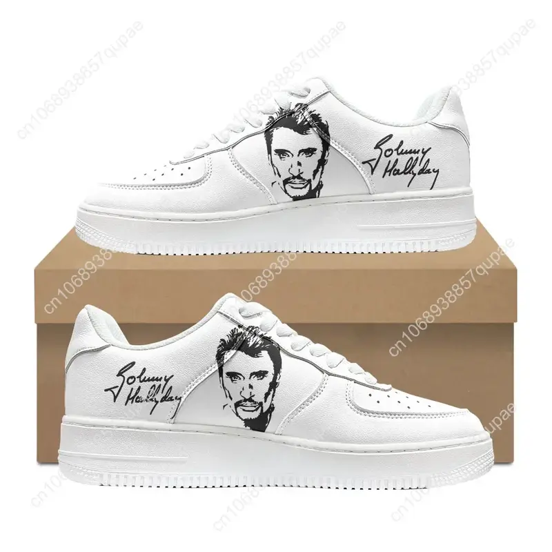 Johnny Hallyday Rock Singer Shoes AF Basketball Mens Womens Running Sports Flats Force Sneakers Lace Up Mesh scarpe personalizzate