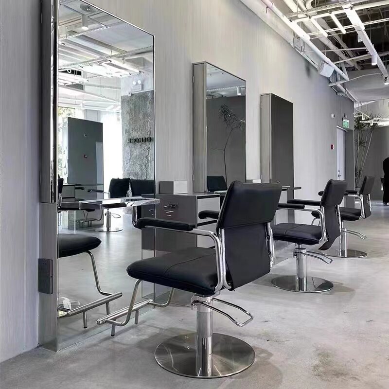 Ajustável cabeleireiro tamborete, simplicidade barbeiro cadeiras, mobiliário salão de beleza, cabeleireiro, QF50BC