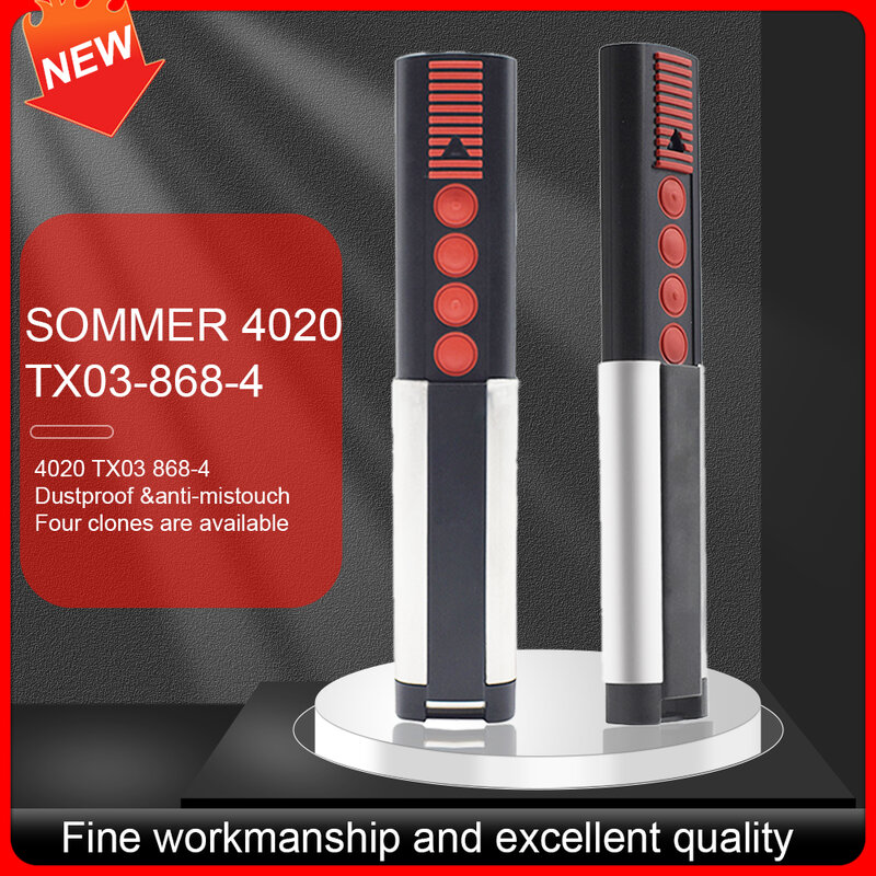 SOMMER 4020 TX-03-868-4 Remote Control 868.8MHz Pemancar Genggam Tombol Geser 4