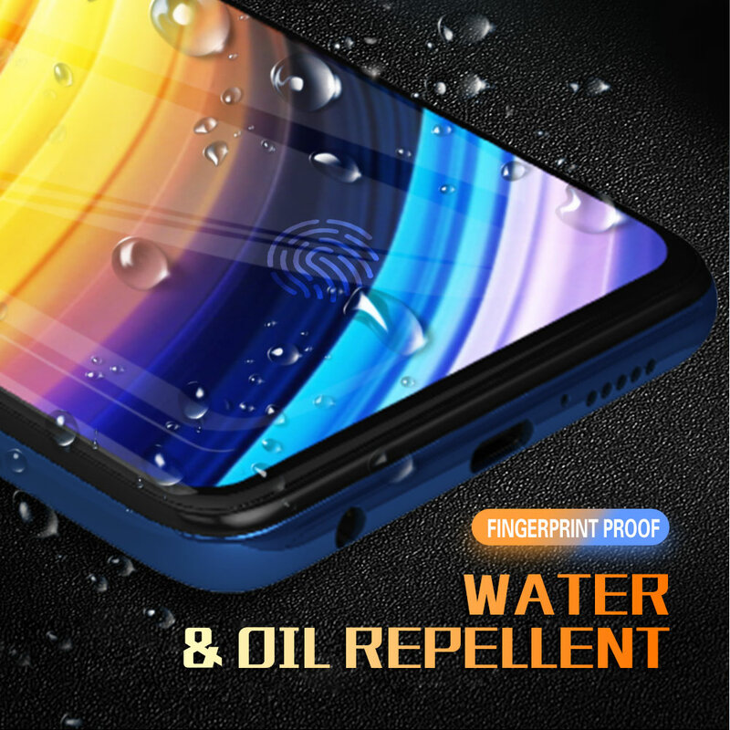5-1Pcs vidro temperado Para protetor de tela Xiaomi Poco M3 M4 M5 pro M5s 9H M2 X2 F4 F3 F2 X3 X4 GT NFC C40 C31 película Transparente