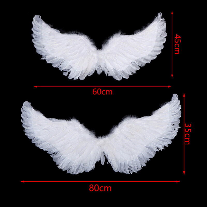 Kids Adult Party Swallow White Angel Feather Wings Halo Magic Wands Cosplay Elastic Straps Wedding Halloween Christmas Birthday
