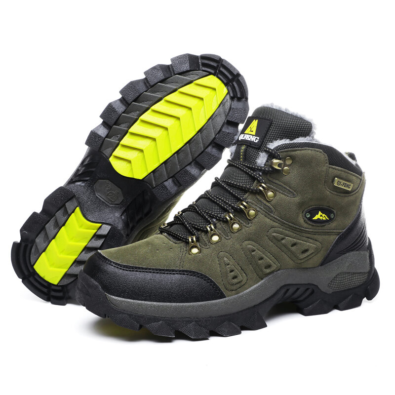 Sepatu Bot Hiking Ukuran Besar 48 Sepatu Bot Wanita Antiselip Bulu Hangat Luar Ruangan Musim Panas Musim Dingin Pria Sepatu Bot Pergelangan Kaki Kerja Luar Ruangan Anak Laki-laki Musim Gugur