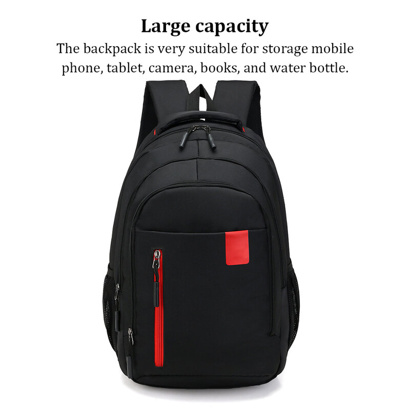 School Backpack Oxford Cloth Waterproof Bag Portable Office Sports Camping Hiking Picnic Phone Camera Handbag Male Men