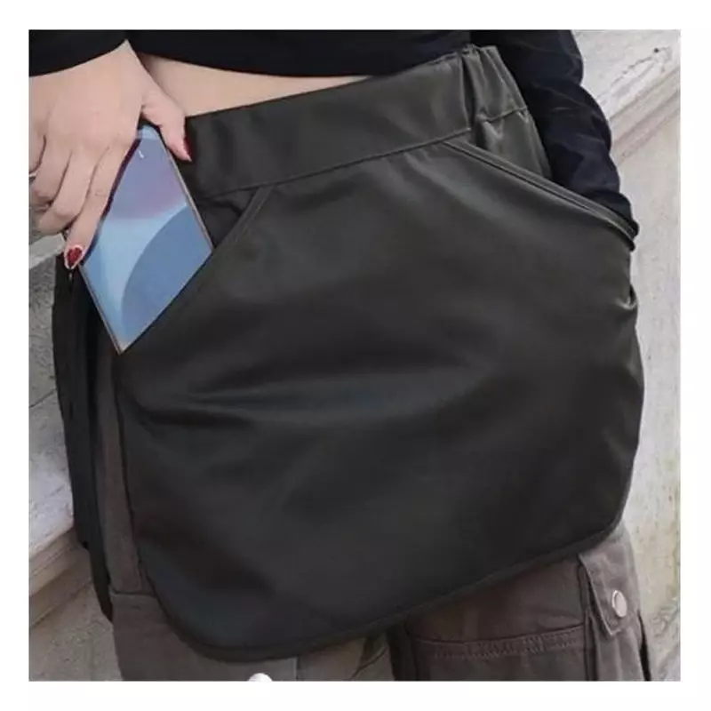 Multi Pocket Apron Waist Bag Travel Sports Outdoor Zippered Half Body Breathable Waist Bag Work Clothes