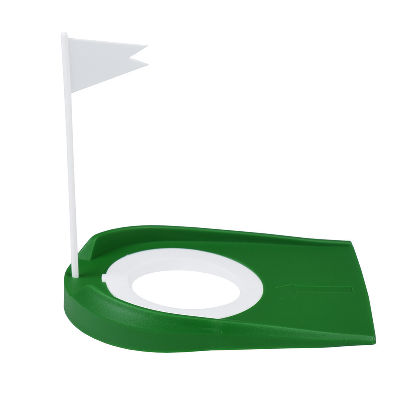 Kryty automat treningowy do golfa trener z dziurką flaga miotacz zielona pomoc do ćwiczeń podwórko domowe trening na świeżym powietrzu pomoc regulowany otwór