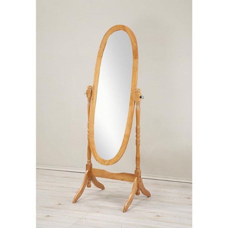 Зеркальная мебель для всего тела, деревянное напольное зеркало традиционного стиля, декоративные зеркала из дуба с Вишневой отделкой