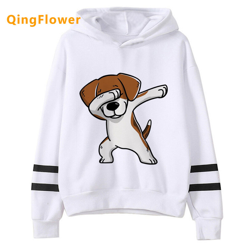 Beagle-Sudadera con capucha para mujer, suéter de manga larga con forro polar, estilo coreano, Estética de anime, y2k