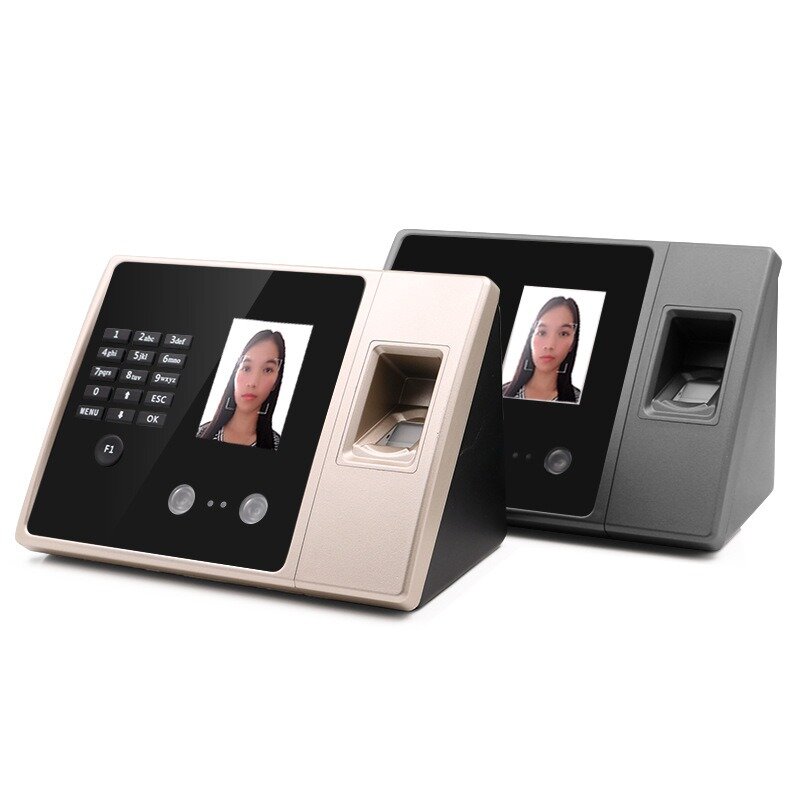 Dispositivo di identificazione dei dipendenti del registratore dell'orologio di presenza di impronte digitali biologiche dispositivo di riconoscimento facciale della macchina per la presenza del viso