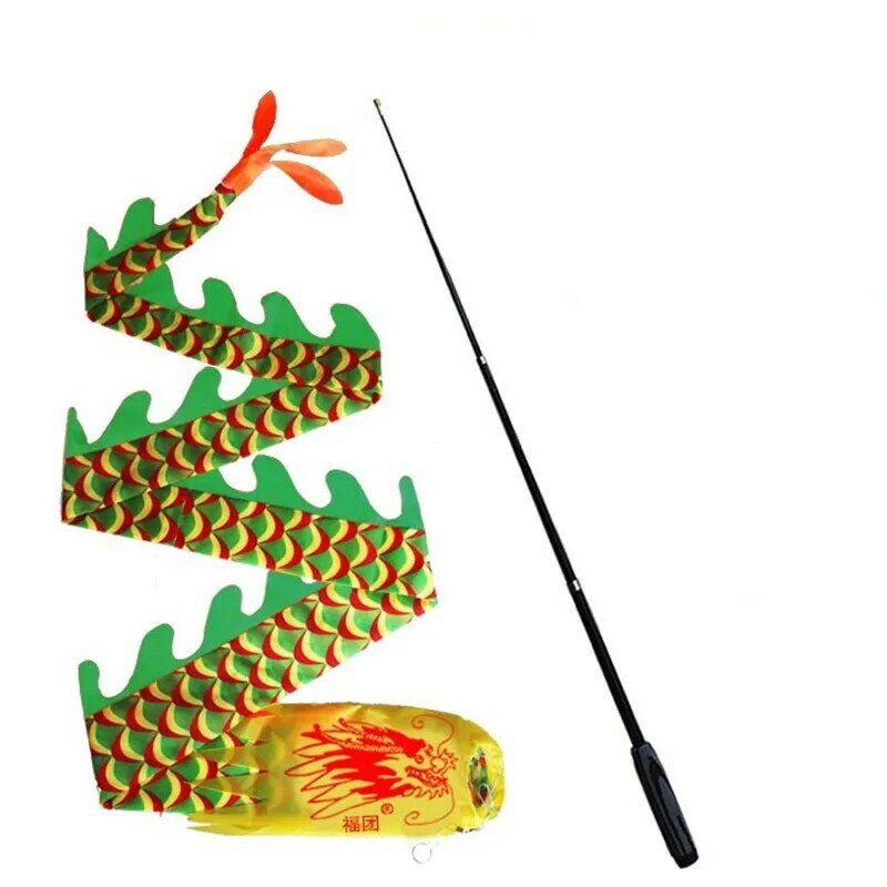 5/7/9 Meters Chinese Dragon Dance Ribbon Funny Diabolo Gift Festival Supplies Square Dance Performance Prop School Activity