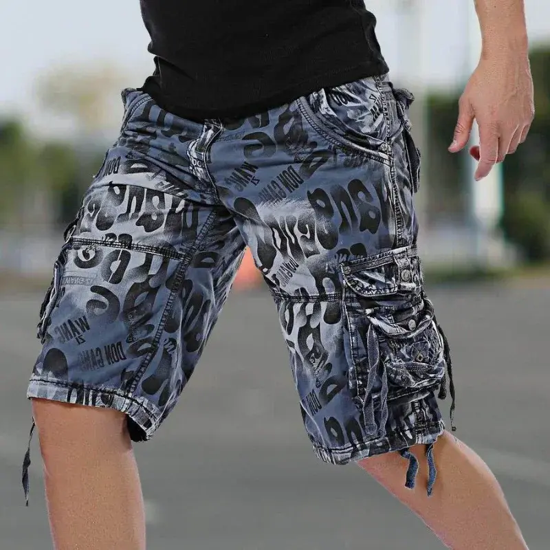 Kamuflaż turystyczny męskie szorty bojówki moro walki męskie bermudy krótkie spodnie Homme projektant 2023 mody Strech luksusowa bawełniana workowata