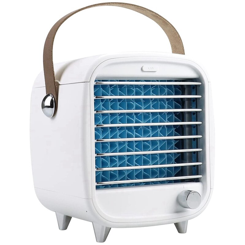 Atualizado pessoal ar condicionado ventilador, mini ventilador, refrigerador de ar evaporativo pequeno, alimentado por USB, 3 em 1
