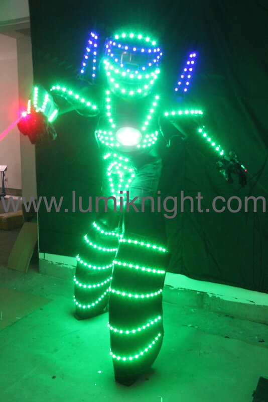 Costume de Robot à LED pour danse sur scène, armure lumineuse rvb, spectacle de lumière de Bar, vêtements de danse mécanique à LED, veste