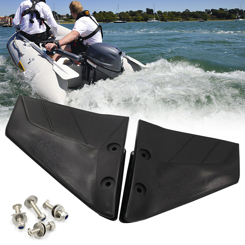 Boat Motor Stabilizer with Bolt Nut Small Hydrofoil Stabilizer Black Hydrofoil Stabilizer Engine Components for 4-50 HP Outboard