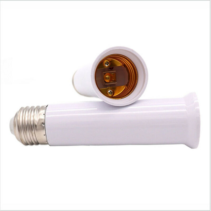Extensor de enchufe E27 E26 a E27, Base media estándar, extensión de lámpara, adaptador de soporte de bombilla de tornillo