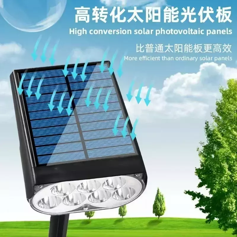 Садовый фонарь на солнечной батарее, регулируемый светильник на солнечной батарее, водонепроницаемый настенный фонарь, ландшафтное наружное освещение, IP65, светодиодов