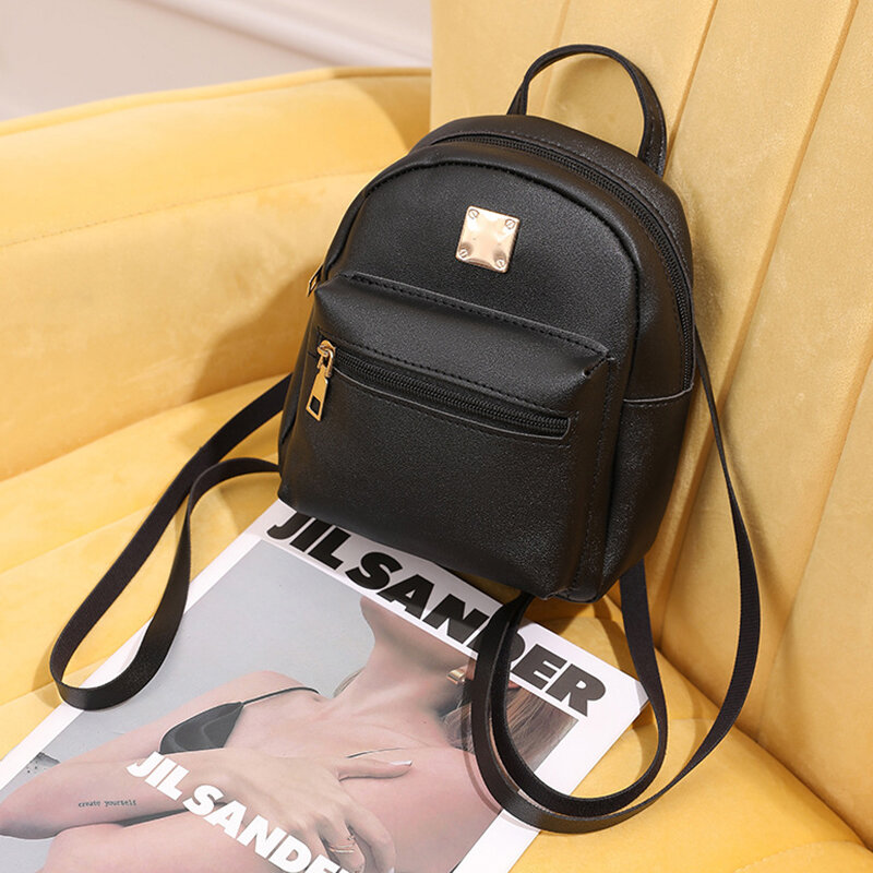 Модный новый женский мини-рюкзак в Корейском стиле из искусственной кожи Маленькая сумка с открытой спиной Многофункциональный маленький школьный рюкзак для девочек