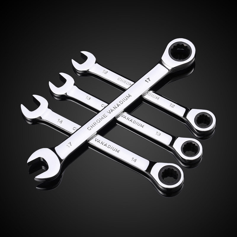 Conjunto de chave de catraca combinação ended kits chave inglesa cromo vanádio aço ferramentas manuais soquete chave chave chave catraca conjunto
