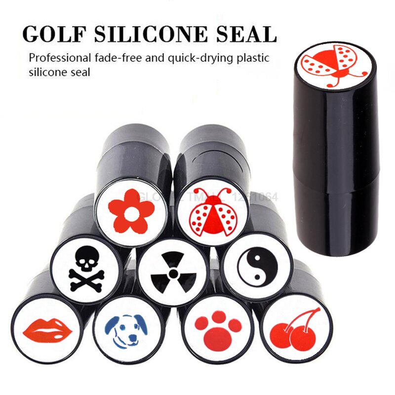 1PC Golf Ball Stamper Stamp Impression Seal Marker Quick-dry Plastic Multicolors Golf adis Symbol For Golfer Gift New