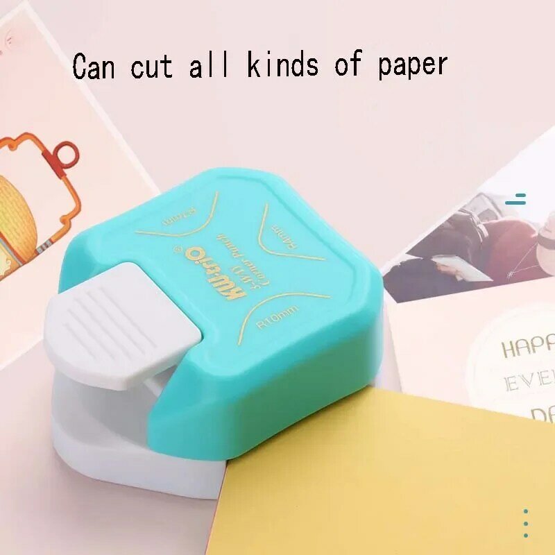 Mini perforadora redondeada de esquina 3 en 1, R4, R7, R10, R5 mm, recortadora de esquina redonda para tarjetas, bolsas de laminación de papel fotográfico, papelería