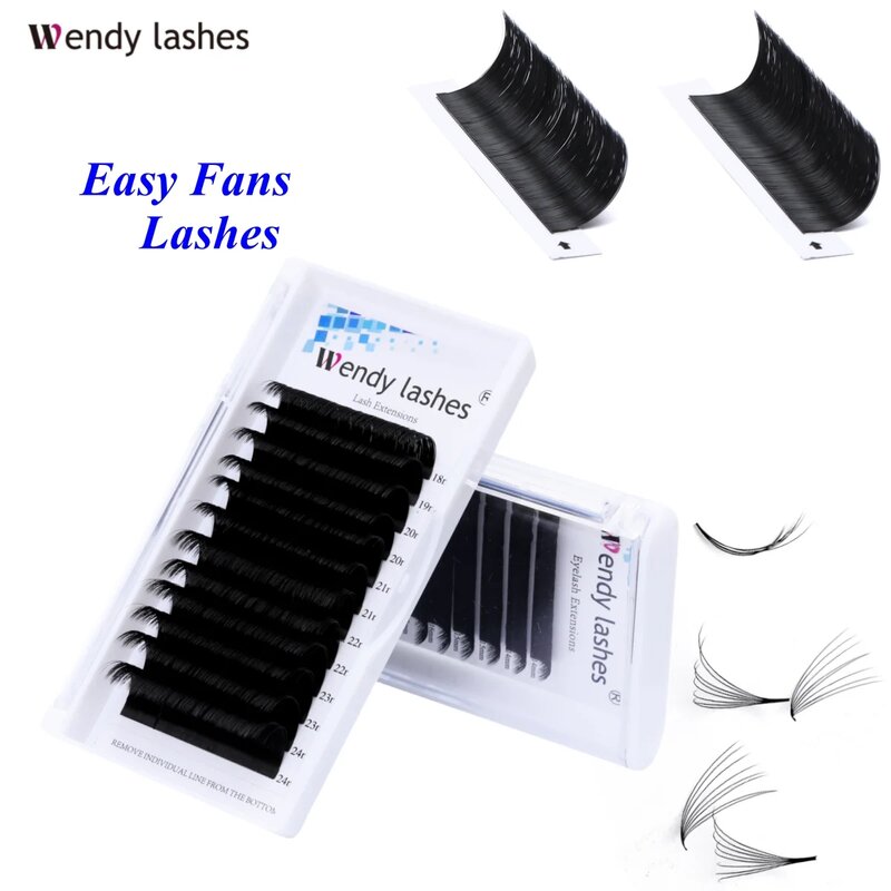Easy Fanning Volume Mega Eyelashes Extension Auto Flowering Rapid Blooming Fans Lash Wendy Lashes High Quality Supplier Natural