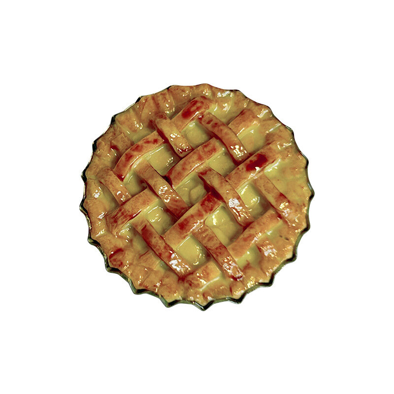 Miniature Apple Pie Decoração Itens, Simulado Food Brinquedos, Deliciosa Sobremesa, Fit para Dollhouse, Enfeites de Cozinha, 1:12, 1:6