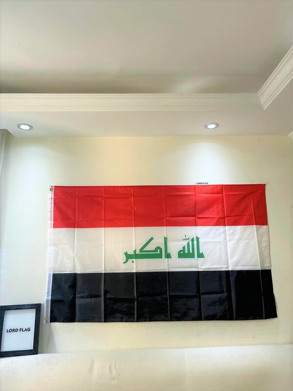 Freies verschiffen Irak Flagge Nation 90x150cm 3ft x 5ft Polyester Banner Brauch flagge Alle über die welt weltweit