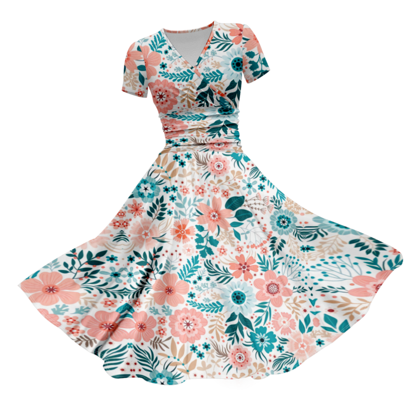 Женское летнее платье-макси с цветочным принтом