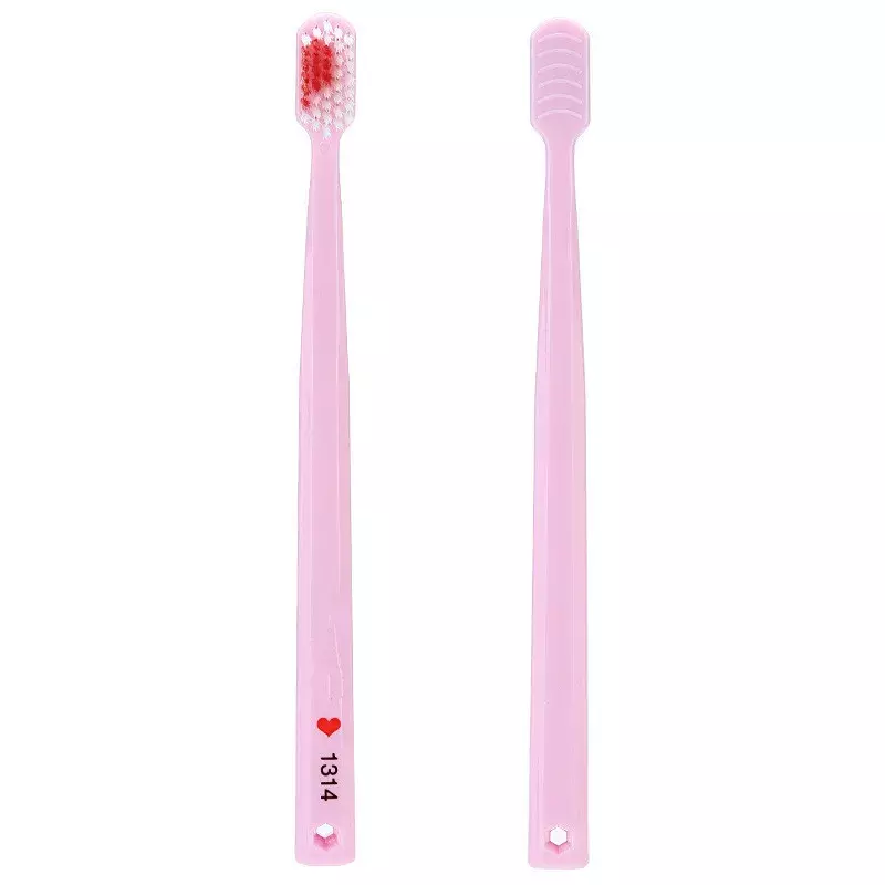 Escova de dentes macia em forma de coração para adultos, ecológica, nano escova de dentes, ferramentas dentárias para casais, preto e branco, 2 pçs/set