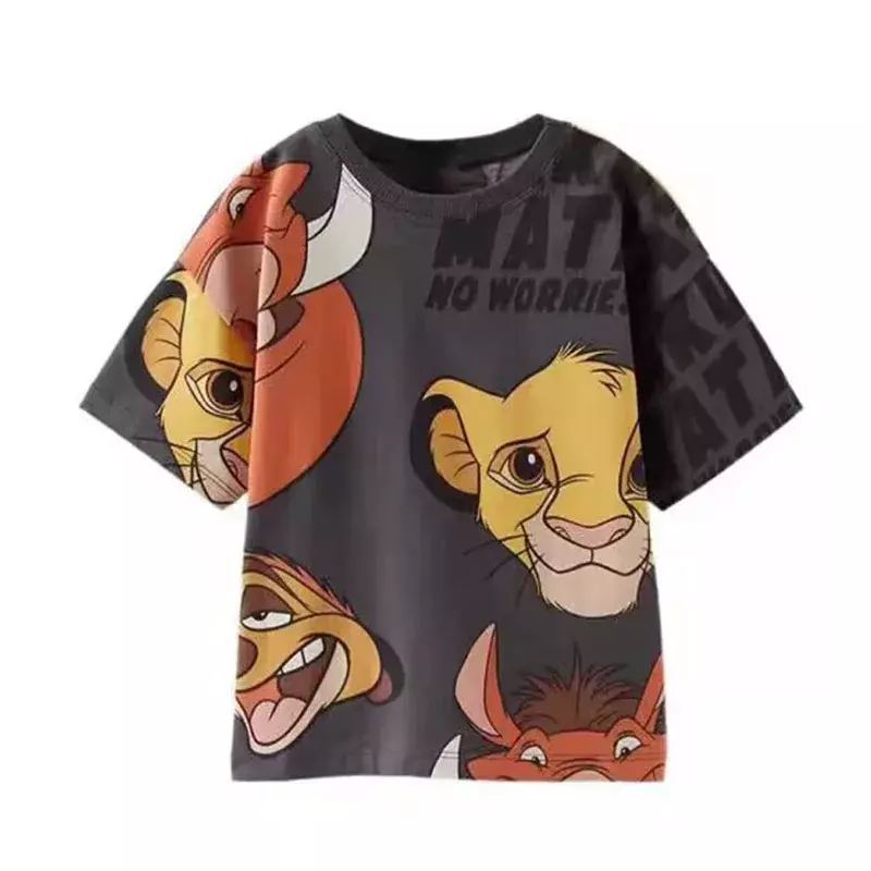 T-shirt à manches courtes pour enfants de 2 à 6 ans, vêtement d'été en coton avec impression de dessin animé