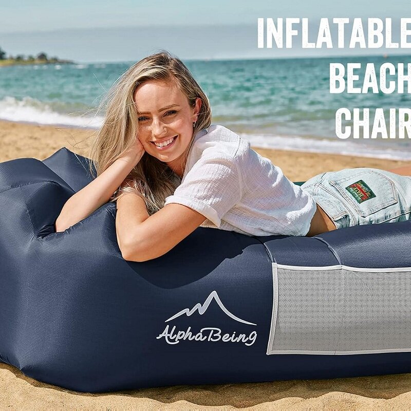 Inflatable Lounger, Best Air Lounger for Travelling, Camping Hiking, Ideal Inflatable Couch for Pool and Beach Parties Festivals