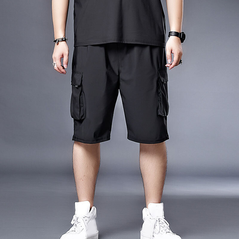 140KG Summer Oversize Shorts 5XL 6XL Thin Style Elastic Waist Loose Shorts