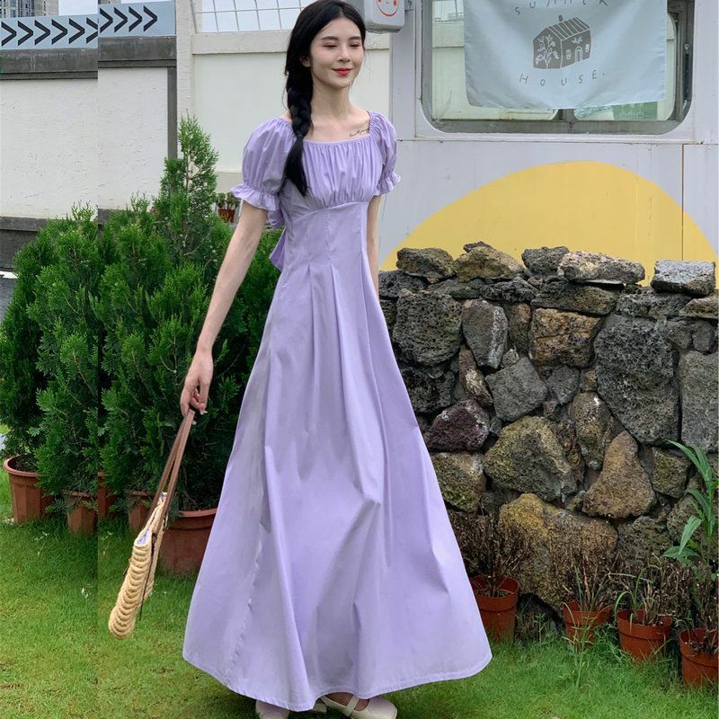 Sweet French First Love Dress 2024 Spring/Summer New Women's Chic Style Slim and Sweet Fairy Dress