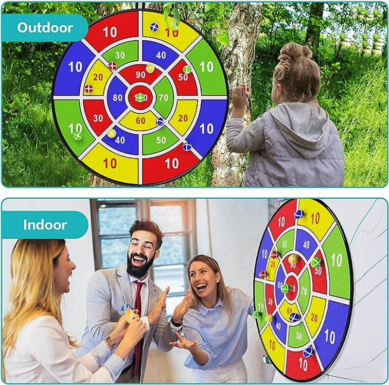 Large Dart Board 72CM, Kids Dart Board with Sticky Balls, Boys Toys, Indoor/Sport Outdoor Fun Party Play Game Toys