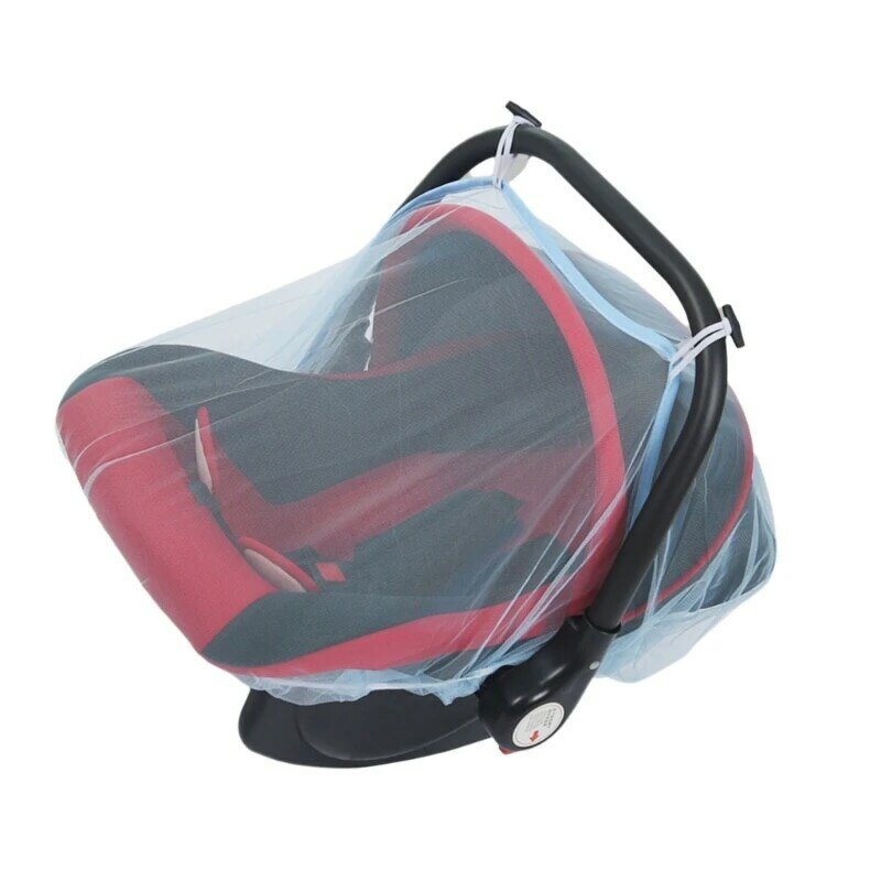 Baby SafetySeat Netting Mosquitoes Net Cover with Elastic Closures Infant Carseat Carrycots Breathable Insect Mesh Cover