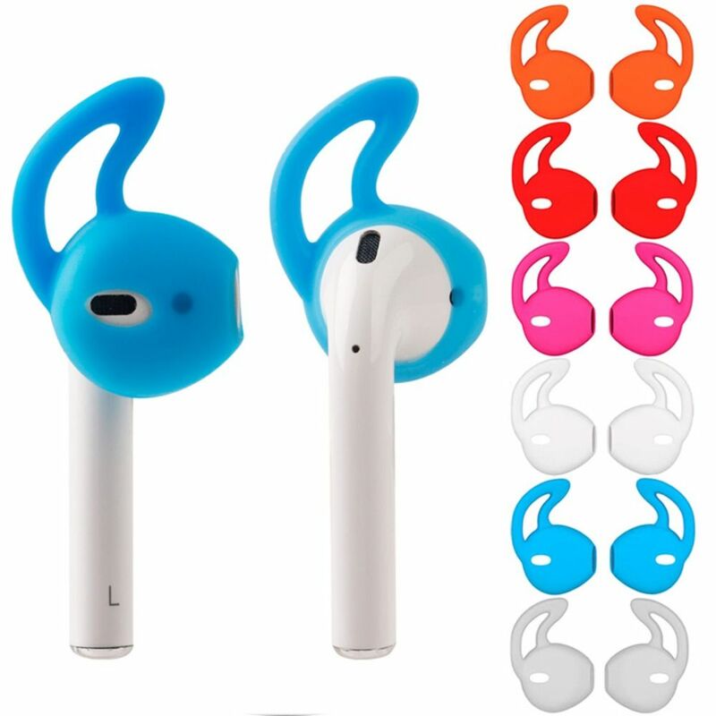 Não-Slip Silicone Fone de Ouvido Titular, Anti Drop Headphone Pads, evitar a queda, Earbud Capas, Correndo, 1 Par